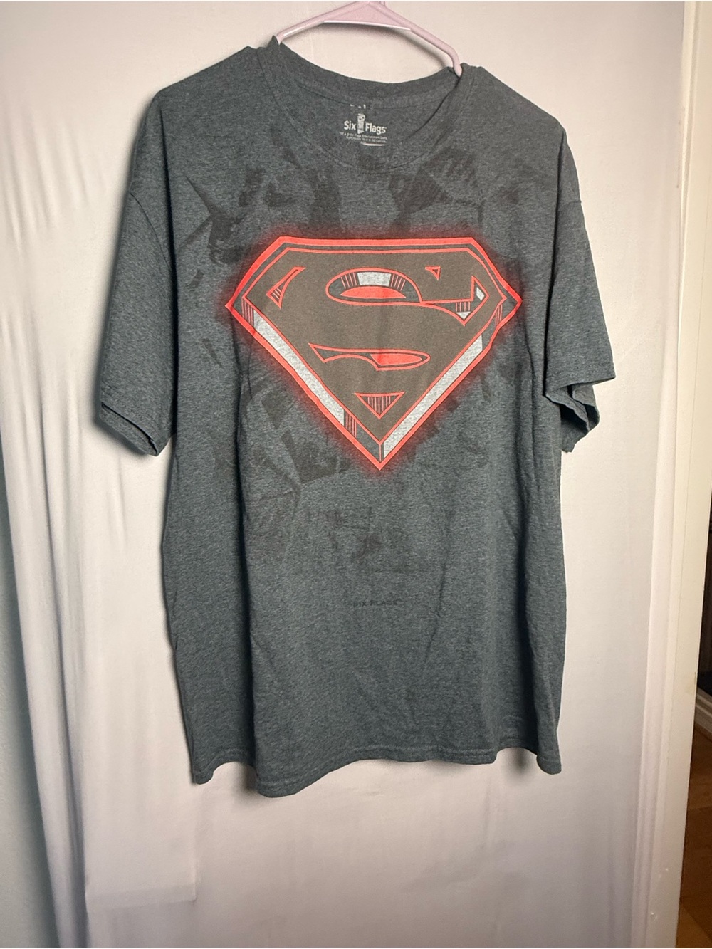 Men's Gray Superman Logo T-Shirt